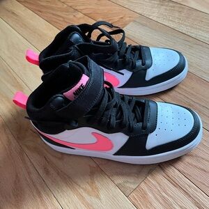 Nike Kids' Black and Pink High-Top Sneakers